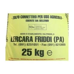 Zolfo Correttivo 93 Giallo Uso Agricolo Verdura Agricoltura Biologico Kg 25 -Protezioni per piante in Italia 13192522 2
