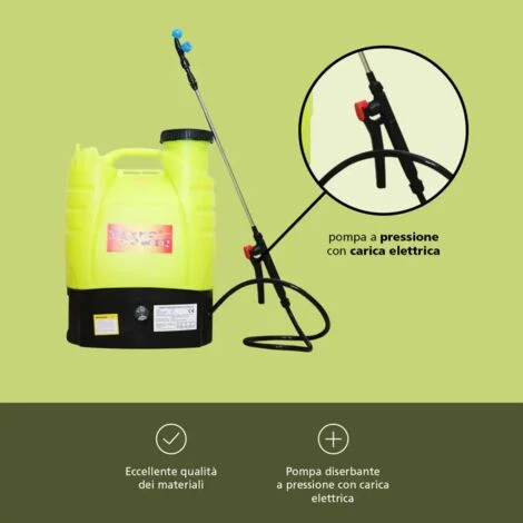Pompa Irroratrice Diserbante A Spalla A Batteria 16Ah 16Lt Autonomia 6 Ore 4 Pompa Irroratrice Diserbante A Spalla A Batteria 16Ah 16Lt Autonomia 6 Ore - immagine 4