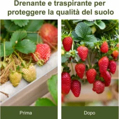 Outsunny Telo Nero Pacciamatura 50x2m Per Orto, Serra, Giardino Drenante E Traspirante Con Quadrettatura -Protezioni per piante in Italia 30531219 5