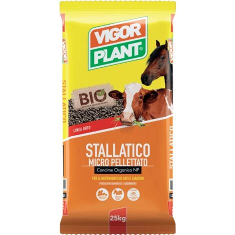 CONCIME ORGANICO N-P BIO STALLATICO MICRO PELLETTATO - 25 KG - VIGORPLANT 2 CONCIME ORGANICO N-P BIO STALLATICO MICRO PELLETTATO - 25 KG - VIGORPLANT - immagine 2