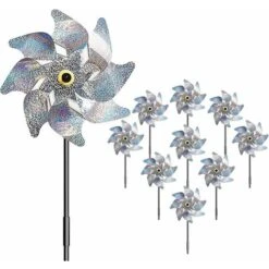 Repellente Per Uccelli 10 Pezzi Riflettore Per Mulino A Vento Riflettente Per Uccelli Repellente Per Uccelli Riflettente Per Mulino A Vento Repellente Per Uccelli Per Proteggere Giardino, Frutteto, Co