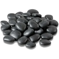 Re-Pebbles Confezione Da 80 Sassi Decorativi Nero 25x25cm In Plastica Riciclata