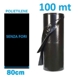 TELO FILM PACCIAMATURA BOBINA DA 100 M NON FORATO LARG. 80 Cm