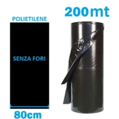 TELO FILM PACCIAMATURA BOBINA DA 200 M NON FORATO LARG. 80 Cm