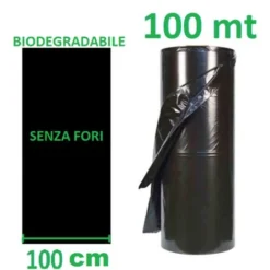 TELO BIO FILM PACCIAMATURA BIODEGRADABILE BOBINA DA 100 M NON FORATO LARG. 100 Cm