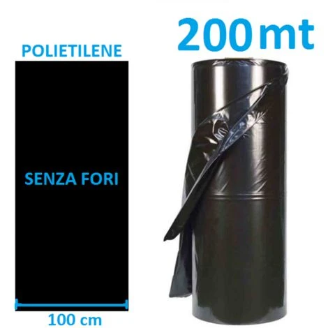 TELO FILM PACCIAMATURA BOBINA DA 200 M NON FORATO LARG. 1 M 1 TELO FILM PACCIAMATURA BOBINA DA 200 M NON FORATO LARG. 1 M