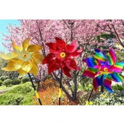 HIASDFLS Confezione Da 10 Ruote A Spillo Glitterate Per Decorare Il Giardino. I Repellenti Per Uccelli Tengono Gli Uccelli Fuori Dalle Fattorie Del Cortile. Gradiente -Protezioni per piante in Italia 59384612 4