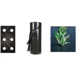 TELO PACCIAMATURA 110 CM X 50 METRI FORI DOPPI 40CM FILM POLIETILENE ANTI ERBA ORTO