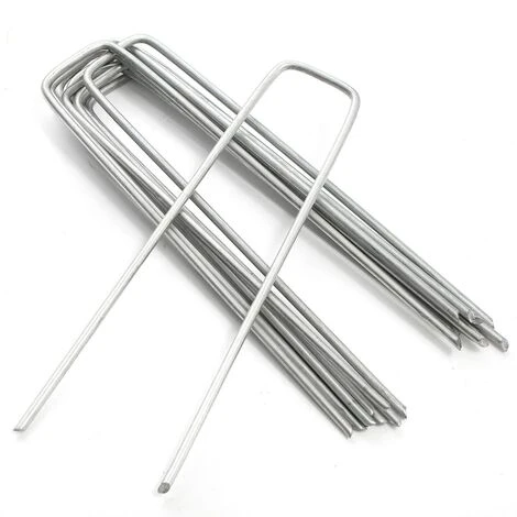 Kit 50 Picchetti Zincati Fissaggio Prato Reti Teli Pacciamatura 150mm X 25mm X 2,5mm STI 2 Kit 50 Picchetti Zincati Fissaggio Prato Reti Teli Pacciamatura 150mm X 25mm X 2,5mm STI - immagine 2