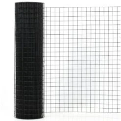 RELAX4LIFE Rete Metallica Plastificata Nera, Rete In Ferro Con Rivestimento In Plastica Per Recinzione, Recinzione In Metallo Plastificata, Barriera Per Giardino E Zoo, Recinto Plastificato 15 X 91 Cm -Protezioni per piante in Italia 67415461 3