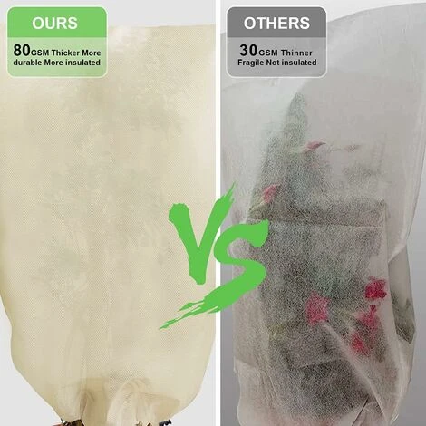 RHAFAYRE Copertura Invernale Per Piante, Copertura Invernale In Tessuto Non Tessuto 80 G/m² Protezione Antigelo Per Piante In Vaso E Rose (240x200 Cm) 4 RHAFAYRE Copertura Invernale Per Piante, Copertura Invernale In Tessuto Non Tessuto 80 G/m² Protezione Antigelo Per Piante In Vaso E Rose (240x200 Cm) - immagine 4