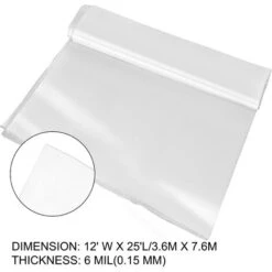 VEVOR Pellicola Trasparente Per Serra Da 12x25 Piedi Con Spessore Di 0,15mm, Copertura Per Piante Serra Da Giardinaggio In Polietilene, Contro Raggi UV Per Progetti Industriali, Residenziali Agricoli 6 VEVOR Pellicola Trasparente Per Serra Da 12x25 Piedi Con Spessore Di 0,15mm, Copertura Per Piante Serra Da Giardinaggio In Polietilene, Contro Raggi UV Per Progetti Industriali, Residenziali Agricoli -Protezioni per piante in Italia 82818082 2