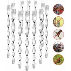 LITZEEConfezione Da 10 Repellenti Per Uccelli, Repellente Per Piccioni, Spaventapasseri Per Uccelli Da Balcone, Barra Per Spaventapasseri, Spirale Riflettente A 360 Gradi Luminosa, Gu.B/Bon 7 LITZEEConfezione Da 10 Repellenti Per Uccelli, Repellente Per Piccioni, Spaventapasseri Per Uccelli Da Balcone, Barra Per Spaventapasseri, Spirale Riflettente A 360 Gradi Luminosa, Gu.B/Bon -Protezioni per piante in Italia 88936358 3