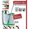 Pompa A Zaino, Spalla A Pressione Con Irroratore, 4 Diversi Ugelli, Giardino Golisa 12 Lt