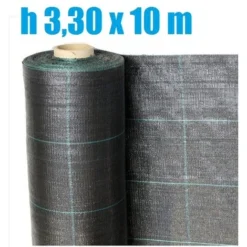 TELO PER PACCIAMATURA NERO QUADRETTATO TESSUTO POLIPROPILENE ANTISTRAPPO - MT 10 X 3,30 H