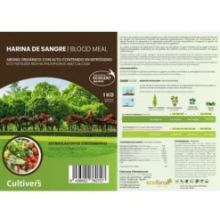 CULTIVERS Blood Meal 25 Kg. Fertilizzante Organico Ad Alto Contenuto Di Azoto, Ferro Emico E Materia Organica. Fertilizzante Naturale Attivatore Di Crescita Per Colture -Protezioni per piante in Italia 93581881 2