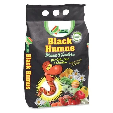 AL.FE BLACK HUMUS Vermicompost Concime Organico Bio Orto Fiori Giardino 5 LT 1 AL.FE BLACK HUMUS Vermicompost Concime Organico Bio Orto Fiori Giardino 5 LT
