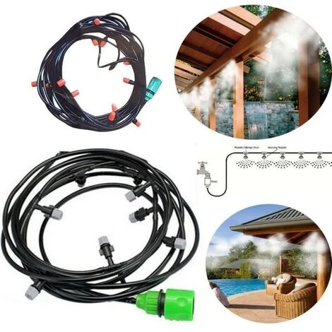 Trade Shop - Kit Nebulizzatore Ad Acqua Nebulizzazione Gazebo Ombrellone Giardino 10 Metri 1 Trade Shop - Kit Nebulizzatore Ad Acqua Nebulizzazione Gazebo Ombrellone Giardino 10 Metri