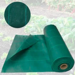 Telo Pacciamatura In Rotoli 90gr/mq Anti Erbacce Pacciamante Per Orto Giardino Elevata Stabilizzazione Raggi UV Permeabile Drenante Copertura Terreno Antialga Calpestabile (H 52 Cm X 25 M, Verde) -Protezioni per piante in Italia 95956914 5