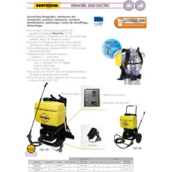 Berthoud Polverizzatore A Batteria VERMOREL 3000 ELECTRIC, 18L -Protezioni per piante in Italia 96680762 3