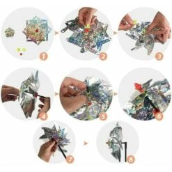 Uccello Spaventapasseri Decorazione Giardino Spike Anti Piccione Deterrente Anti Uccelli Riflettente Per Mulino A Vento Riflettore Antivento Per Proteggere Giardino, Frutteto E Cortile (confezione Da -Protezioni per piante in Italia 97886531 4